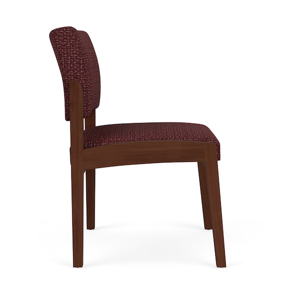 Lenox Wood Armless Guest Chair Wood Frame, Walnut, RF Nebbiolo Upholstery